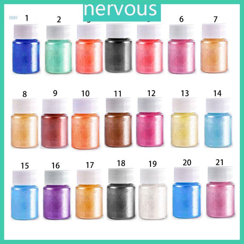 NERV Pearl Powder สําหรับ Mica Powder Pigment สําหรับเล็บ Glitter Pearlescent Powder