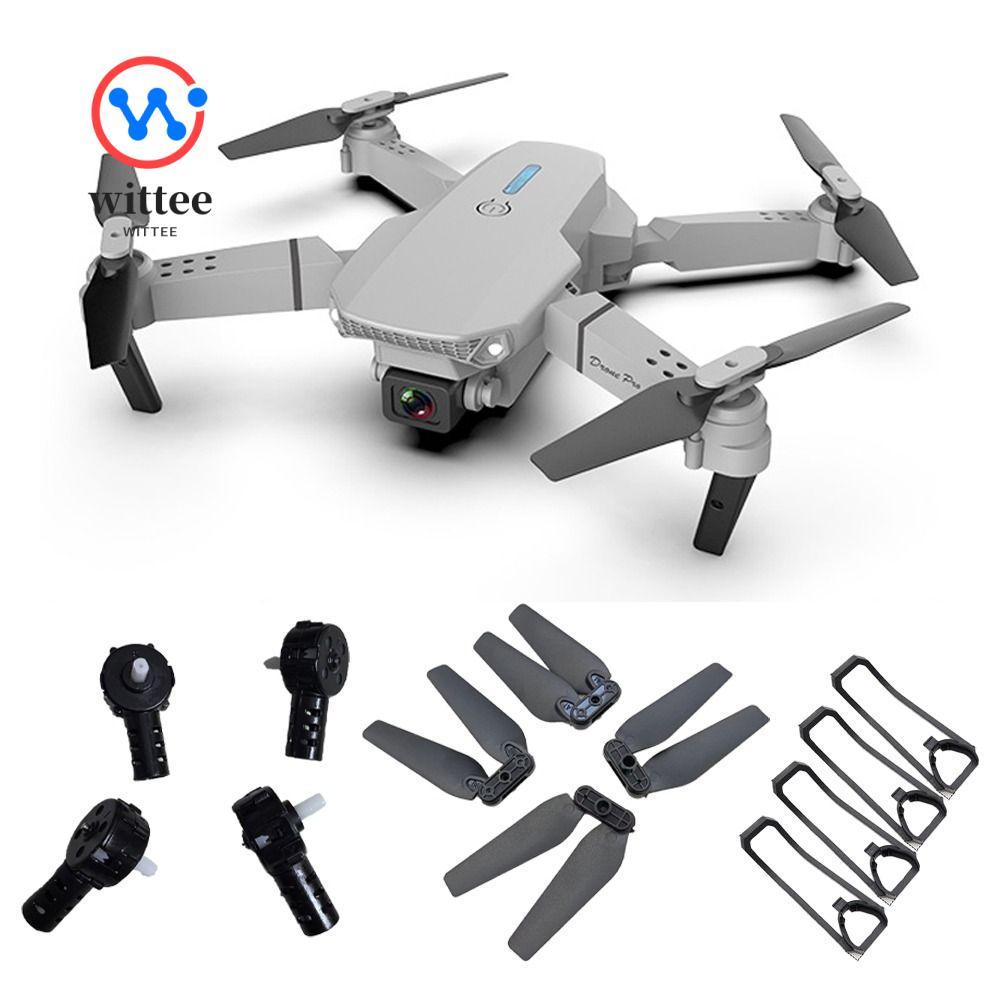 WITEE 4 ชิ้นใบพัด,พลาสติก RC Drone มอเตอร์,ติดตั้งง่าย RC Quadcopter อะไหล่ Universal ใบพัดกันชนสําห
