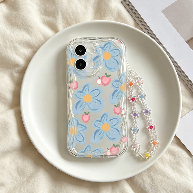 ดอกไม้สีฟ้าตาสําหรับRealme C100X C100i C100 8 Pro 6 6i 5 5i C25 C25Y C25S C21Y C15 C12 C11 11 9i 7 C