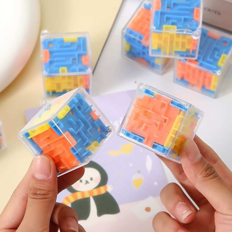 สามมิติเขาวงกต 3D สามมิติ Rubiks Cube Roll-On 4-6-12 ปีเด็กหกด้าน