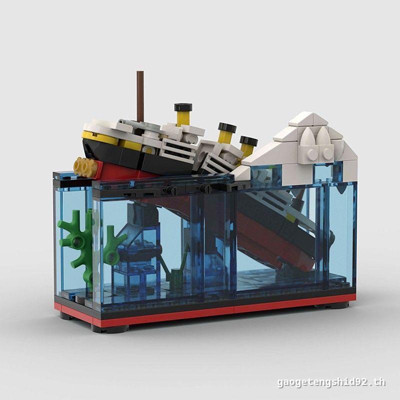 (คลังสินค้าพร้อม) เข้ากันได้กับ Lego Creative MOC Mini Titanic Building Blocks Iceberg Shipwreck ประ