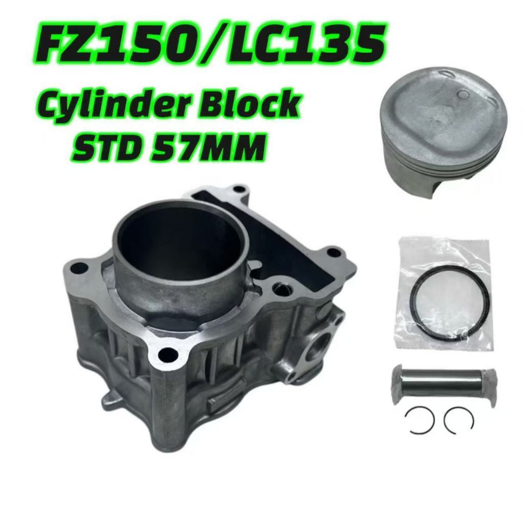 FZ150 BLOCK ชุด 57 มม. LC135 135LC LC 4S FZ Y15 PISTON ชุดบล็อก 57 มม. RACING CYLINDER BLOCK PISTON 