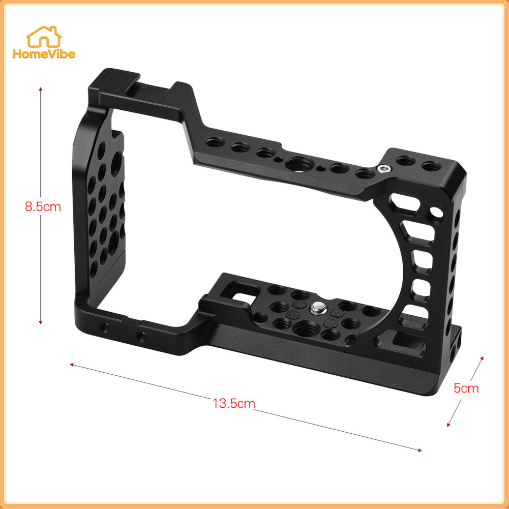 HomeVibe-th อลูมิเนียมอัลลอยด์กล้อง RIG พร้อม Cold Shoe Mount ARRI ตำแหน่งรู 1,4 3,8 รูเกลียวเปลี่ยน