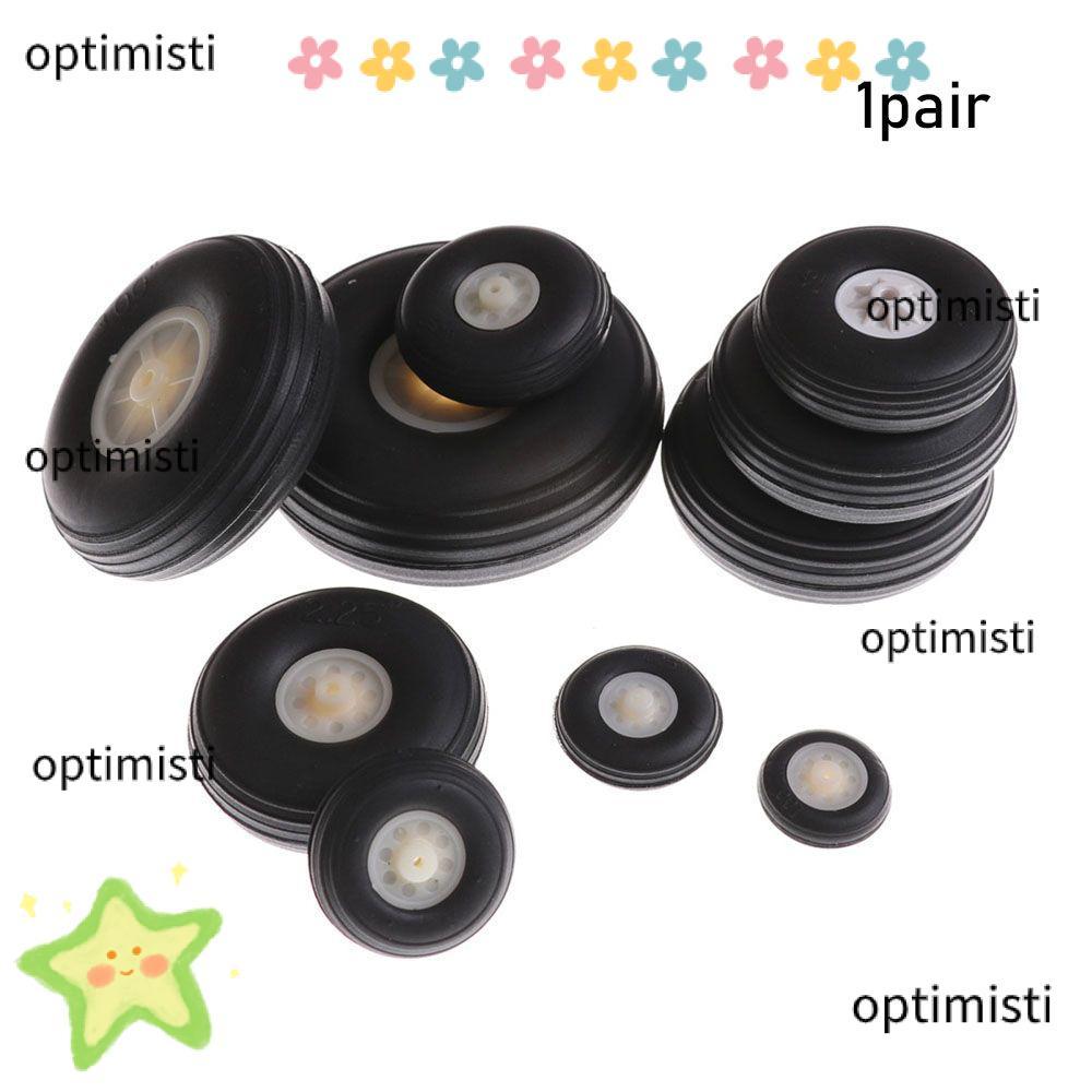 OPTIMISTI 1 คู่ Tail Wheel ยางสีดํา PU 1" - 3" นิ้ว Plane Toy Parts
