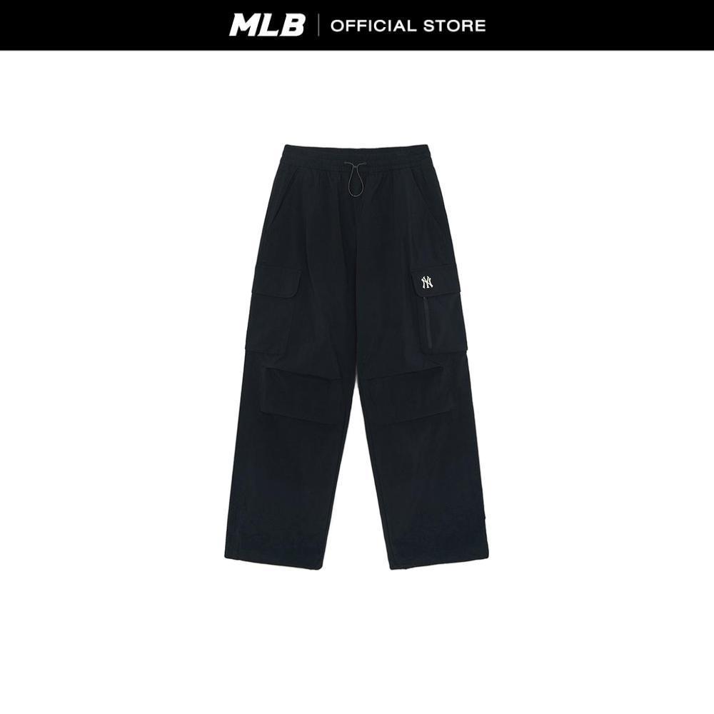 MLB กางเกงขายาว ยูนิเซ็กซ์ Gorpcore Parachutte Cargo Wide Pants รุ่น 3AWPB0563 50BKS สีดำ