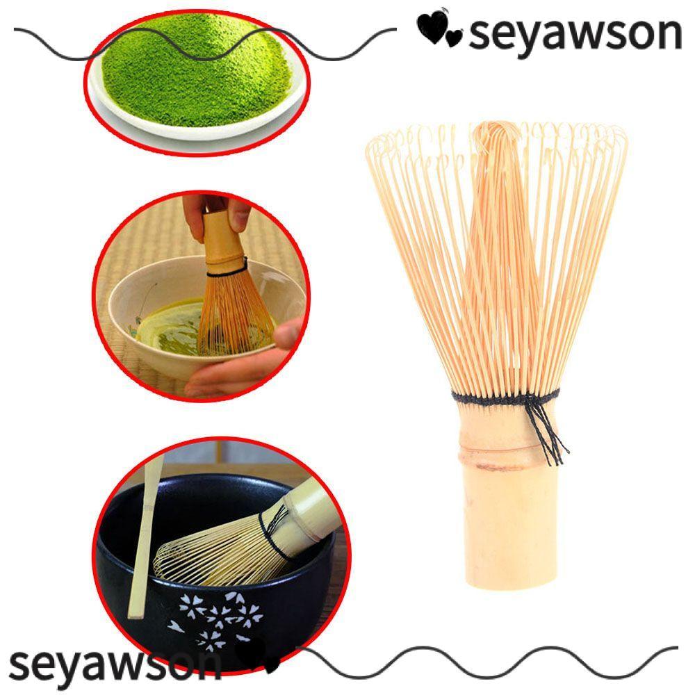 SEYAWSON 80 Fringe Bamboo Brush Home Kitchen Green Tea Matcha Bamboo Accessories