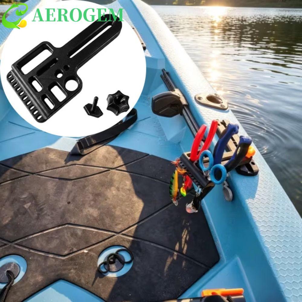 AEROGEM Kayak ตกปลาเกียร์ผู้ถือ,สแตนเลสทนทานตกปลา Kayak อุปกรณ์เสริม,ติดตั้งง่าย Anti Shake ทนทานแบบ