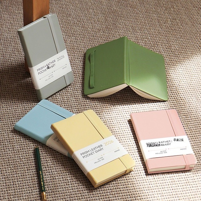 2026 KOREA DIARY — INDIGO Prism Leather A6 Pocket Diary