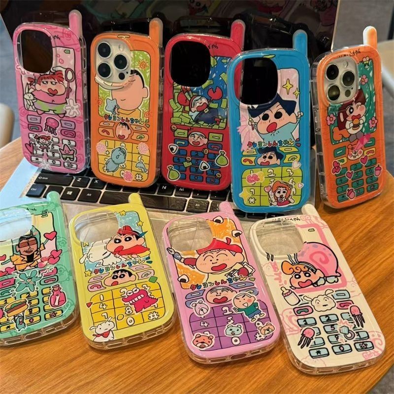 โทรศัพท์มือถือปลอกใสสําหรับ iPhone 17 Air 16 15 14 Plus 13 12 11 Pro Max Crayon Shin-chan และ His Friends Soft Case Cover | ดีจีดี