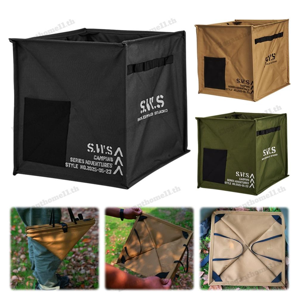 Camping Recycle Bin ถังตั้งแคมป์พับได้ความจุขนาดใหญ่สําหรับกระเป๋าเป้สะพายหลังตกปลา