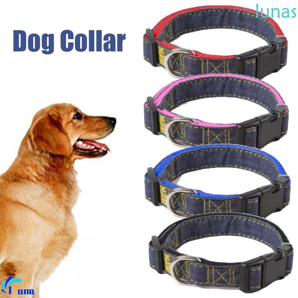 LUNASOL ปลอกคอสุนัข Widening Nylon สําหรับสุนัขขนาดเล็ก สร้อยคอหนากลางแจ้ง