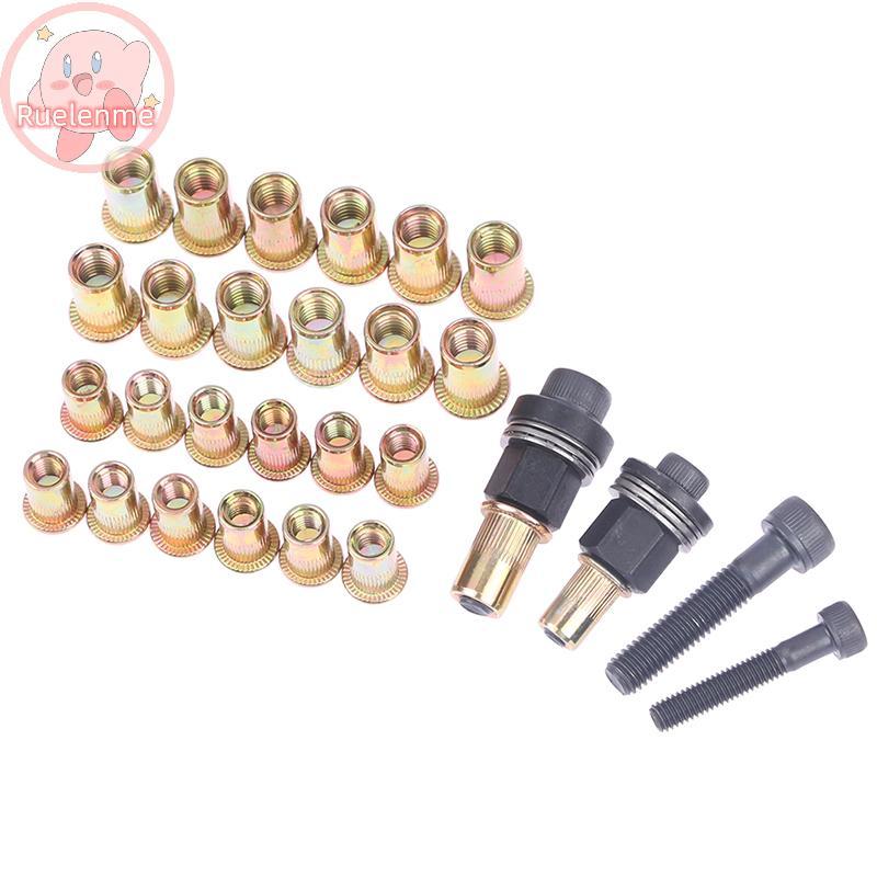 Uelenme M6 M8 Rivet Nut s คู่มือ Riveter คอลัมน์สแตนเลสหกเหลี่ยมถั่ว AM6SS AM8SS DIY เจาะ Rivet ด้าน