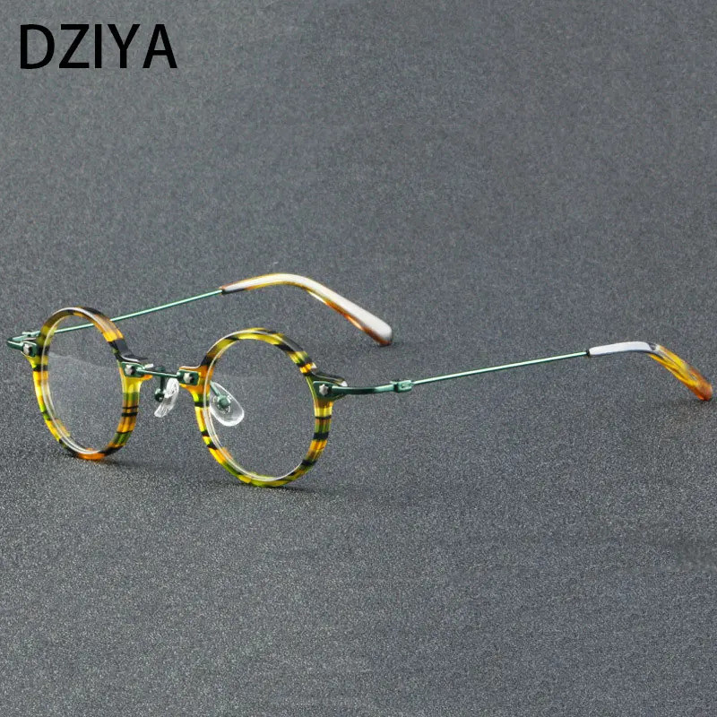 กรอบแว่นตาสไตล์Vintage Punk มืออาชีพสำหรับทั้งผู้ชายและผู้หญิง ทำจากอะเซทे�йт เลนส์โปร่งใส หมายเลขแบ