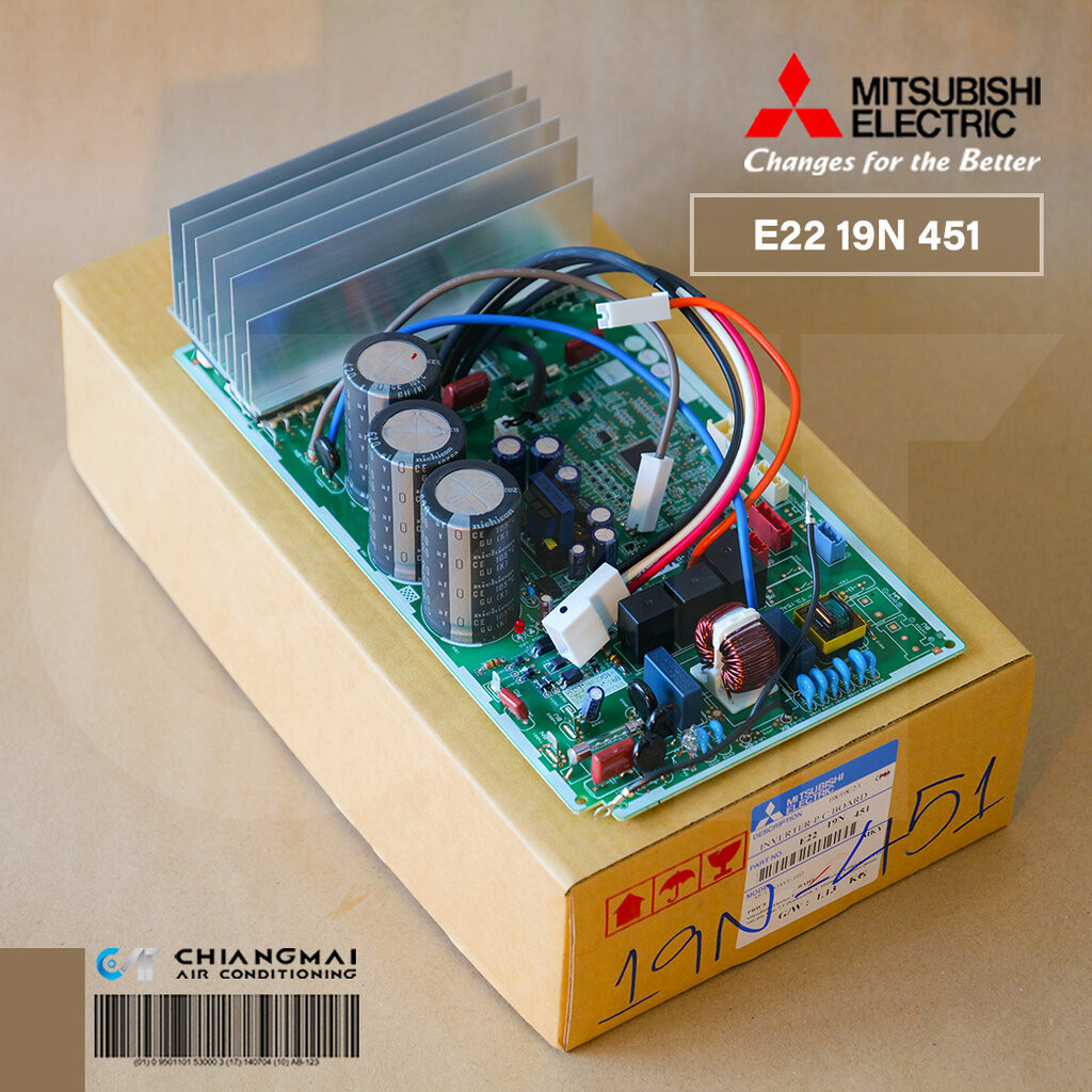 E2219N451 แผงวงจรแอร์ Mitsubishi Electric แผงบอร์ดแอร์มิตซูบิชิ บอร์ดคอยล์ร้อน รุ่น MUY-JS18VF-TH2