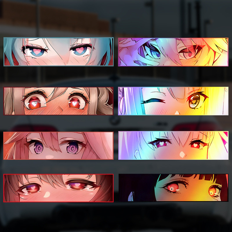 [Two Sheets] Two-Dimensional Animation Bumper Stickers Electric Car Motorcycle Bumper Stickers Paper