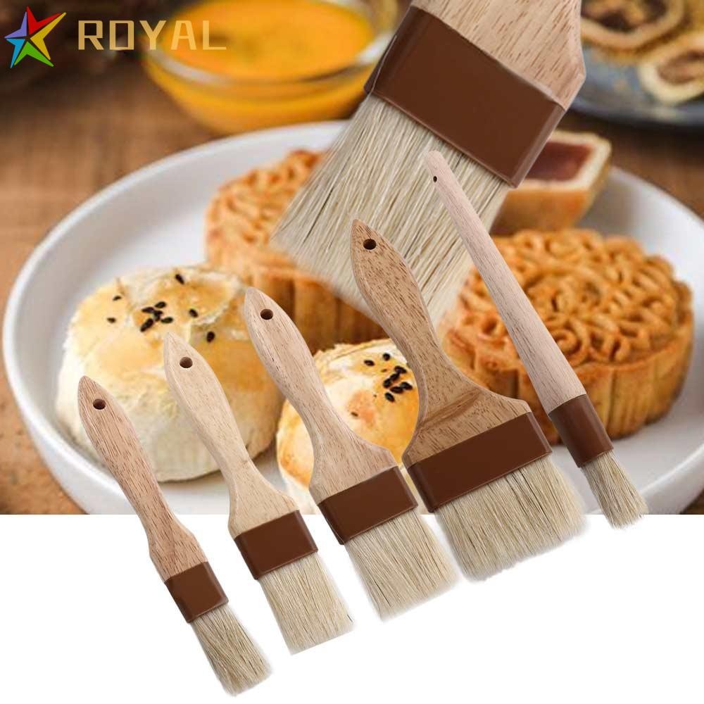ROYAL Pastry Brush ทําอาหารเบเกอรี่ด้ามไม้หมูป่าขนแปรงย่างเครื่องมือหมัก