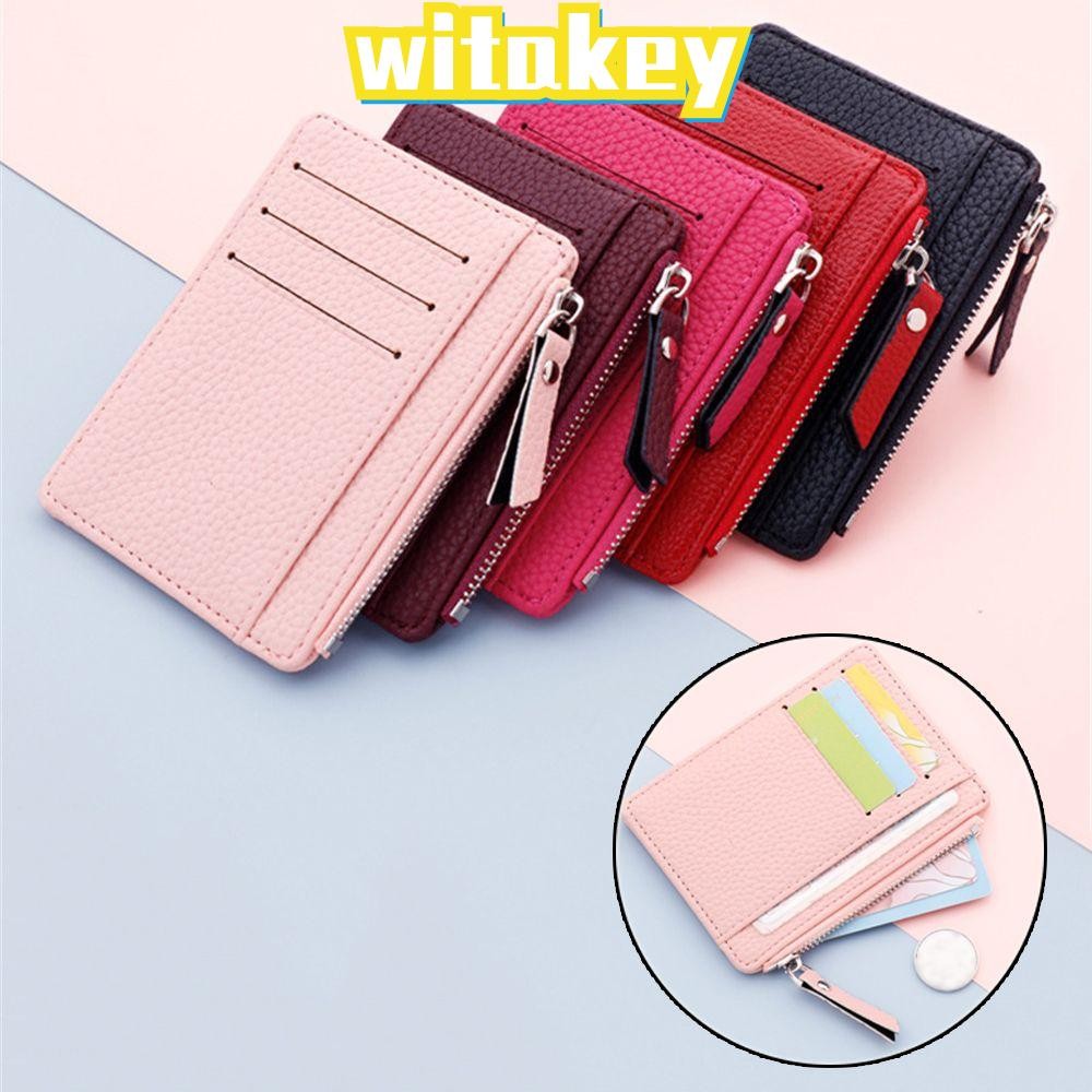 WITAKEY กระเป๋าธุรกิจ Multi-card Bit Coin Bag Card Holder สําหรับผู้หญิง