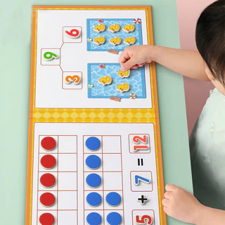GeeToy สมุดแม่เหล็ก 2in1 ของเล่นเสริมพัฒนาการ เด็กอนุบาล เล่นซ้ำได้