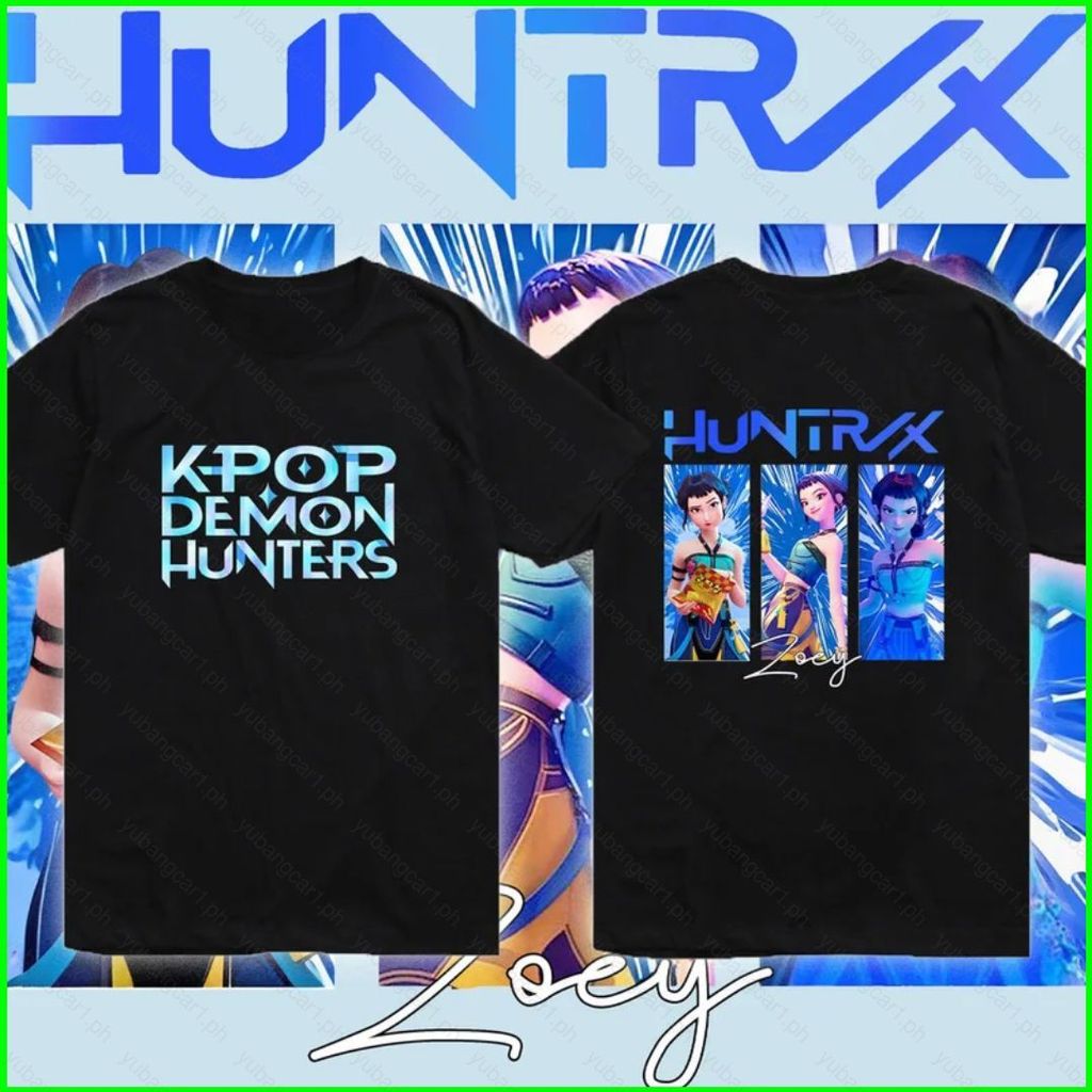 YB1 KPop Demon Hunters HUNTR/X ฤดูร้อนหลวมเสื้อยืด Rumi Mira Zoey แขนสั้น BY1