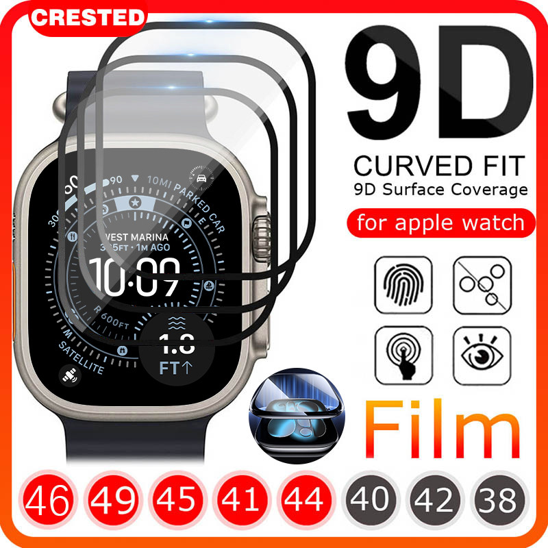 ฟิล์มกระจกนิรภัยสำหรับ Apple Watch Series 11 10 9 8 7 6 5 4 ULTRA /SE 3 2 hydrogel สำหรับ iWatch 49 38 40 42 44 46 45มม.