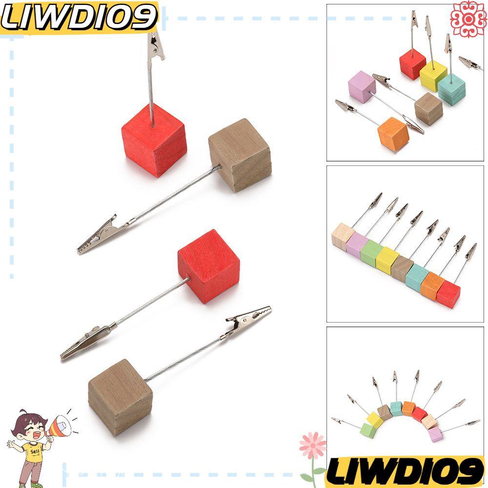 LIWD 1PC Place Card Paper Clamp DIY Desktop Decoration Memorandum Square Shape Photos Clips