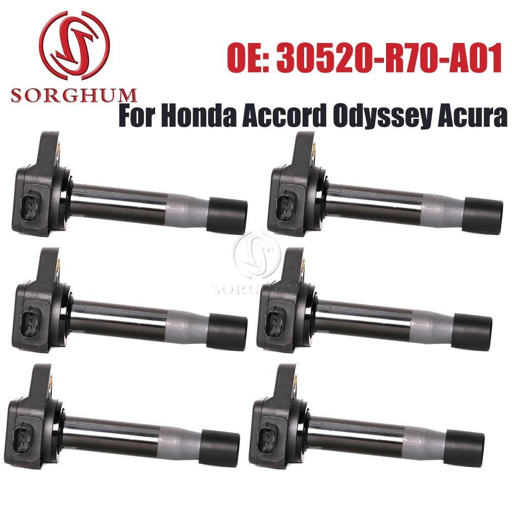 SORGHUM คอยล์จุดระเบิด UF603 สําหรับ 2008-16 Honda Odyssey Accord V6 3.5L Acura TL RL TSX V6 3.5L 3.