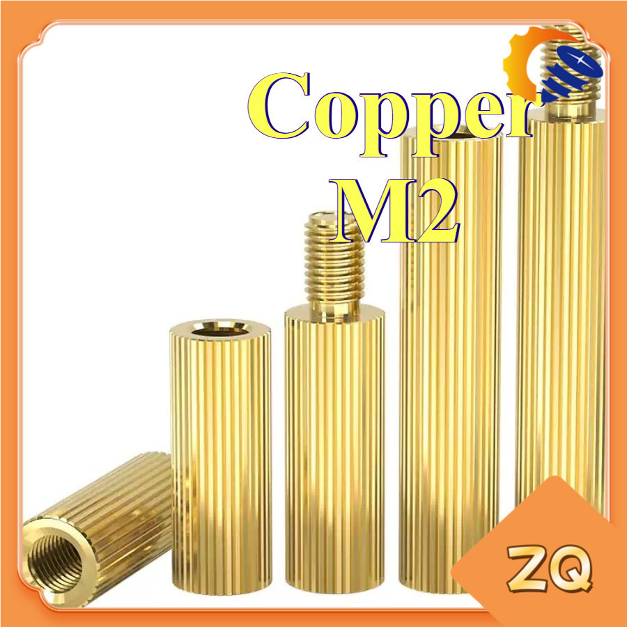 M2 double pass ทองแดงคอลัมน์รอบ knurled การตรวจสอบคอลัมน์สนับสนุนหัวเดียวทองแดงคอลัมน์กล้องรักษาความ