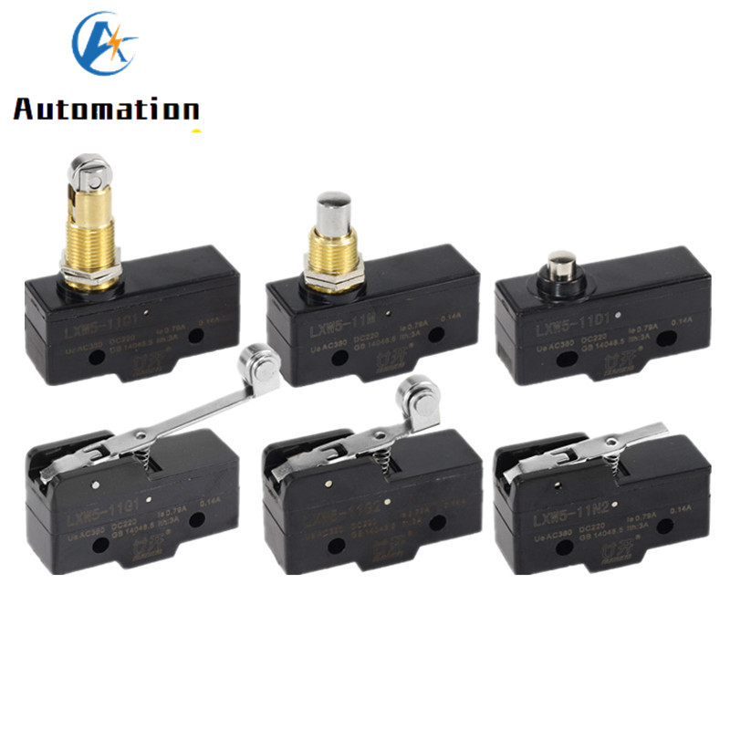 1pcs LXW5 Micro Switch AC 380V DC 220V 10A Push Plunger Actuated Momentary Limit Switch LXW5-11M 11Q