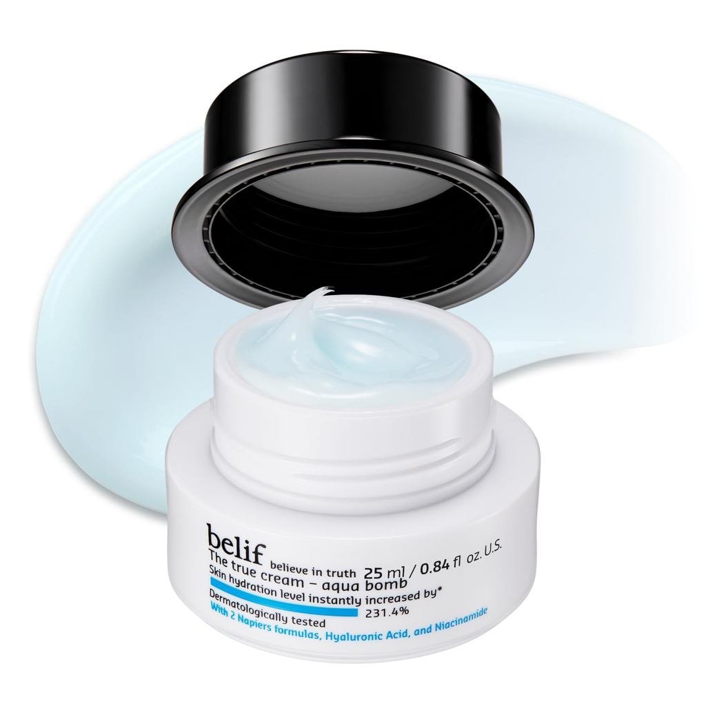 Belif Aqua Bomb – Daily Niacinamide Hydrating Moisturizer, ครีมบํารุงผิวหน้าอวบอิ่มเนื้อบางเบาพร้อมก