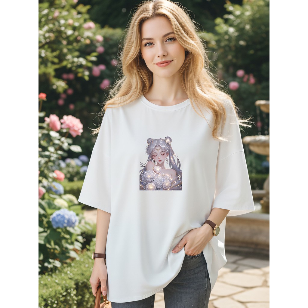 2Y623 [AIYOU] M-5XL T shirt Blouse T shirt Clothes T shirt Crop Top Leisure High Versatile Round Nec