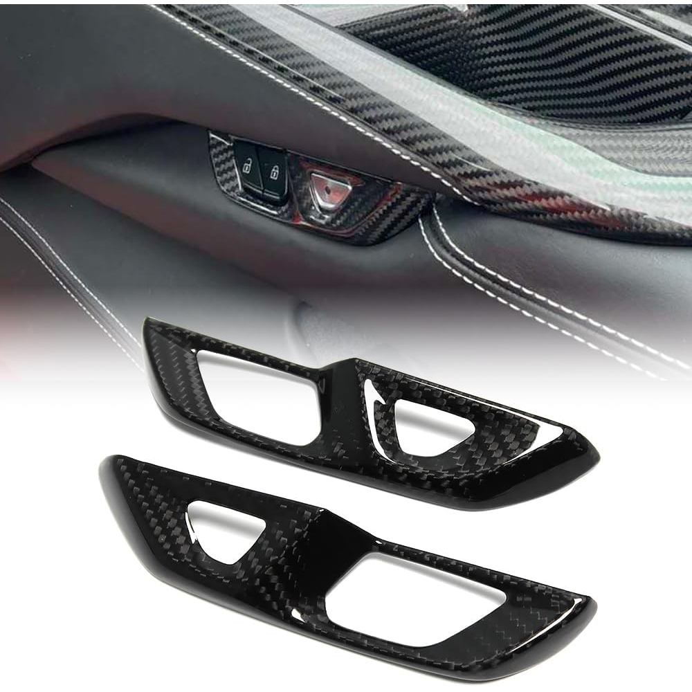 2pcs มือจับประตูด้านในสําหรับ Corvette C8 Z06 Z51 ZR1 Coupe Convertible Stingray 2023 2024, ของแท้คา