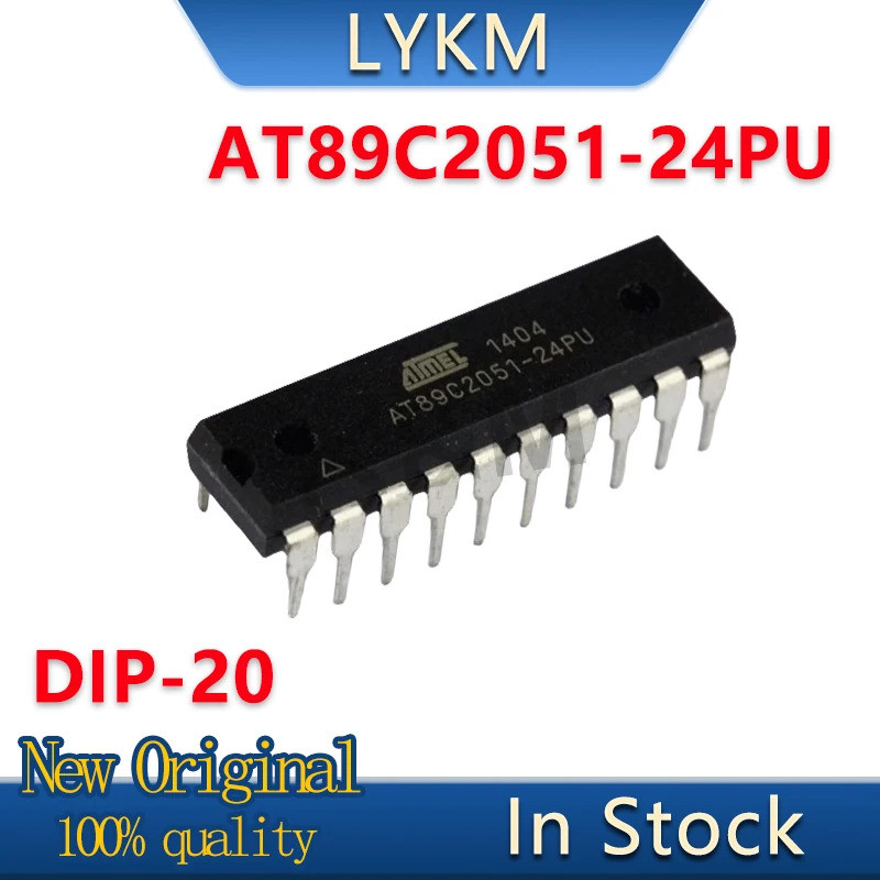 5/PCS ใหม่ AT89C2051-24PU AT89C2051 24PU DIP20 microcontroller ในสต็อก 6FQX