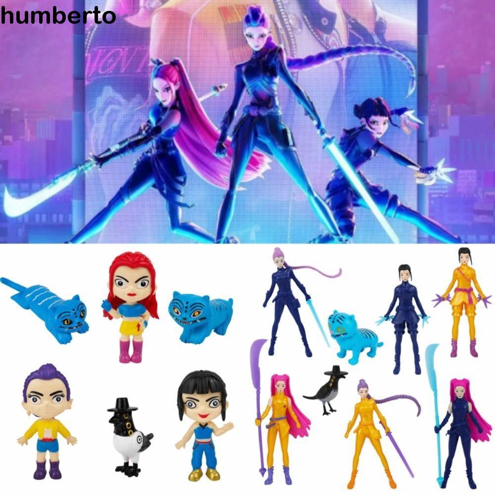 HUMBERTO 5\6\8\12\18 ชิ้น Demon Hunters ของเล่น, Zoey Mira ของเล่นตกแต่ง, น่ารัก HUNTR/X Mystery Rum