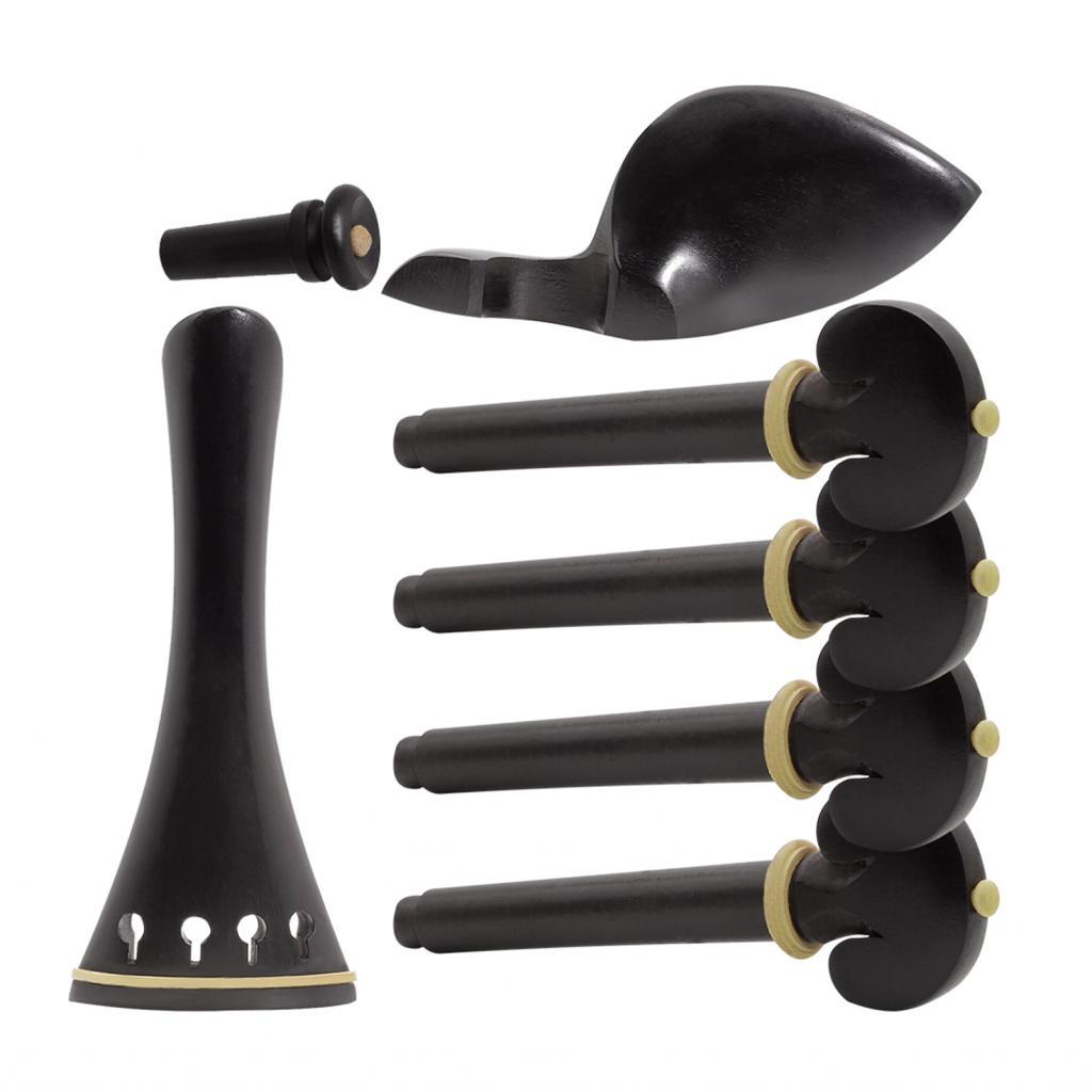 Audiohome.th MOWEO 4/4 อุปกรณ์ไวโอลินชุด Ebony พร้อม Tailpiece Chin REST End PIN Tuning PEGS