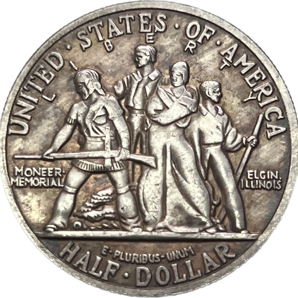 30 มม. 1936 Illinois Elkin Centennial Semi-Art Craft เหรียญ Trailblazer Pioneer 1020