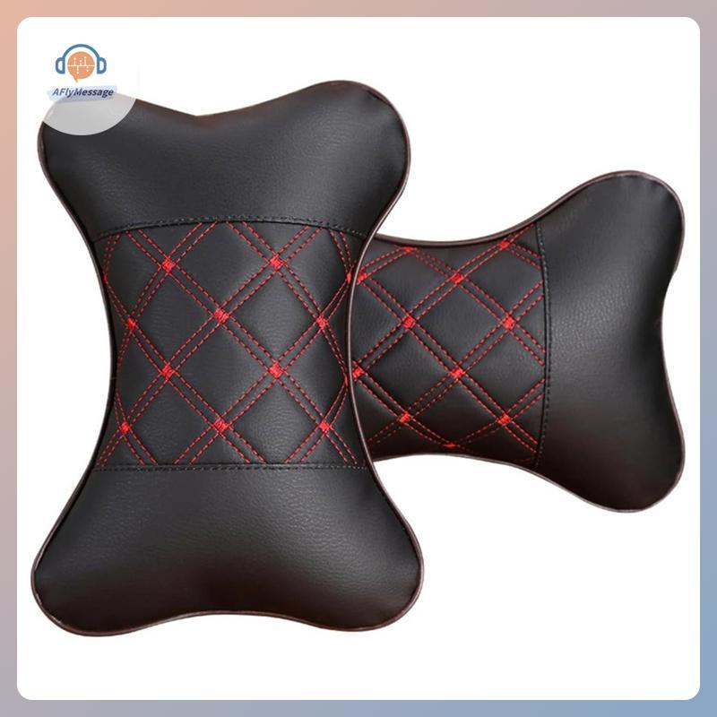 AFl 2 ชิ้น Pu รถที่นั่งคอหมอน Breathable Auto Head คอ Rest เบาะคอสนับสนุนปากมดลูก Headrest นุ่มหมอนร