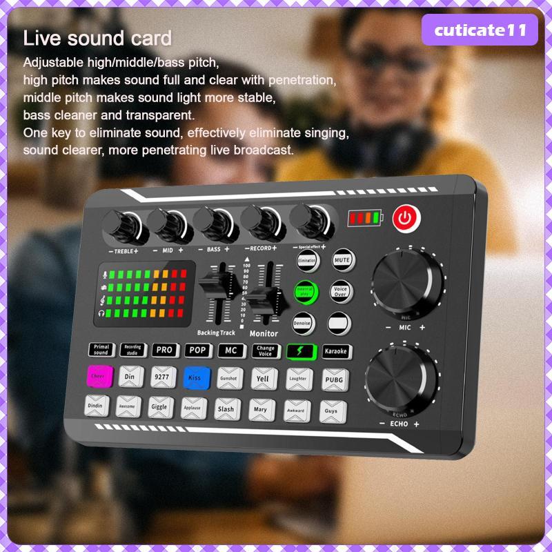 [Cuticate1] การ์ดเสียง F998 16 เอฟเฟกต์เว็บคาสต์ 8 โหมดเสียงสําหรับรองรับเสียง Playback Live Voice C