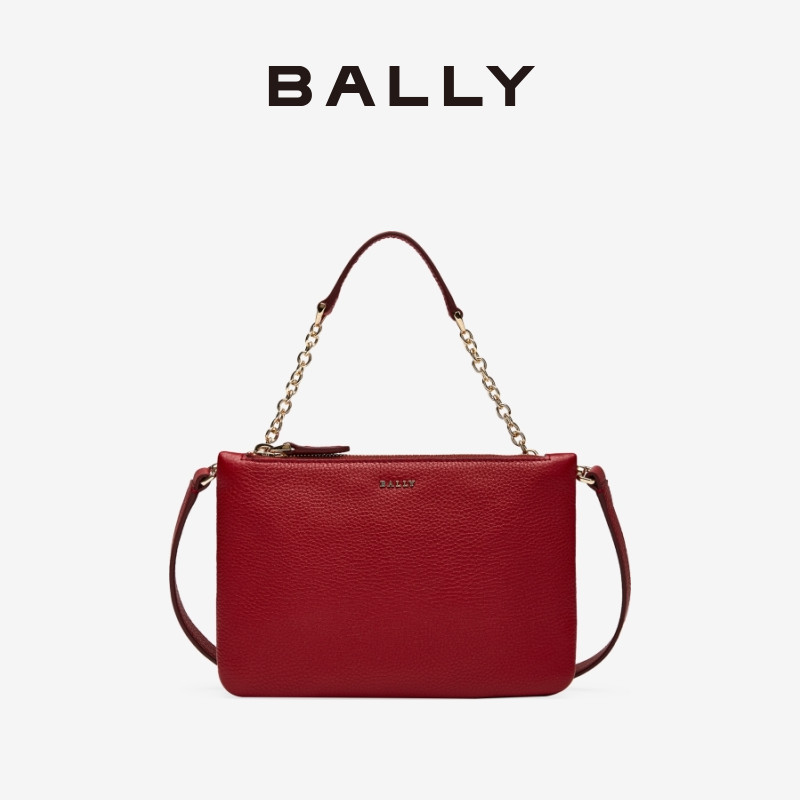 BALLY/BALLY Ladies Red Chain Crossbody Bag Handbag6238440