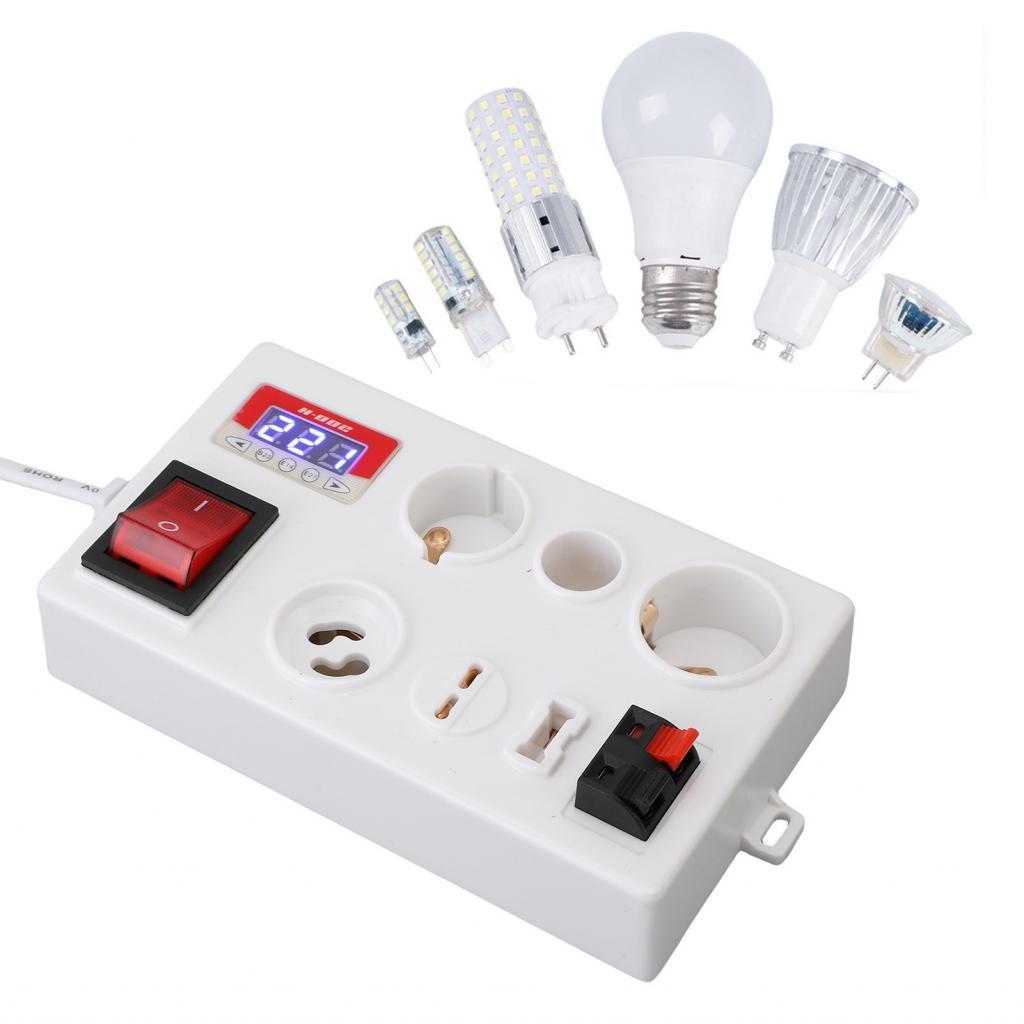 LED เครื่องทดสอบแรงดันไฟฟ้ามัลติฟังก์ชั่นจอแสดงผลการวัดที่แม่นยำ Quick Response โคมไฟสำหรับ B22 E14 