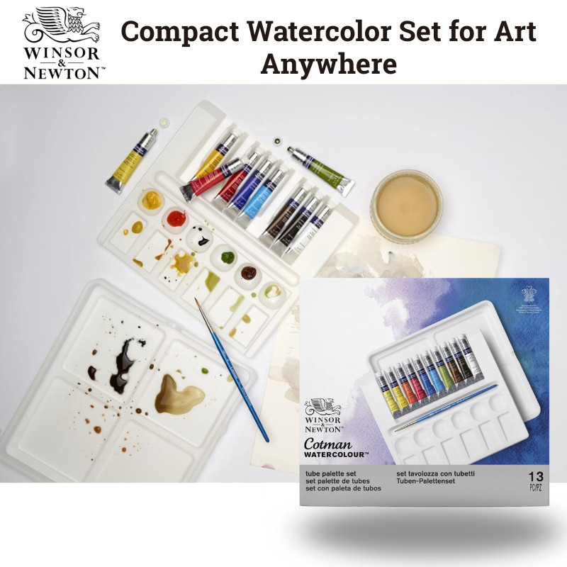 Winsor & Newton Cotman Watercolor Palette Set – Portable Painting Kit