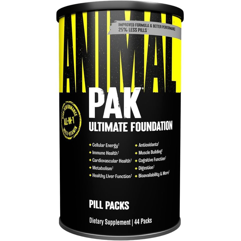 Animal Pak - วิตามินรวมที่สะดวกสบายสําหรับผู้ชายและผู้หญิง Daily All-in-One Vitamin & อาหารเสริมแพ็ค
