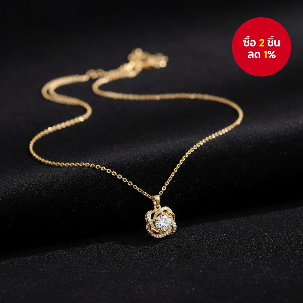 สร้อยคอจี้ Eirin ทองคํา 18K สุดเรียบหรู สําหรับผู้หญิง พร้อมกล่อง ของขวัญสุดแฟชั่น