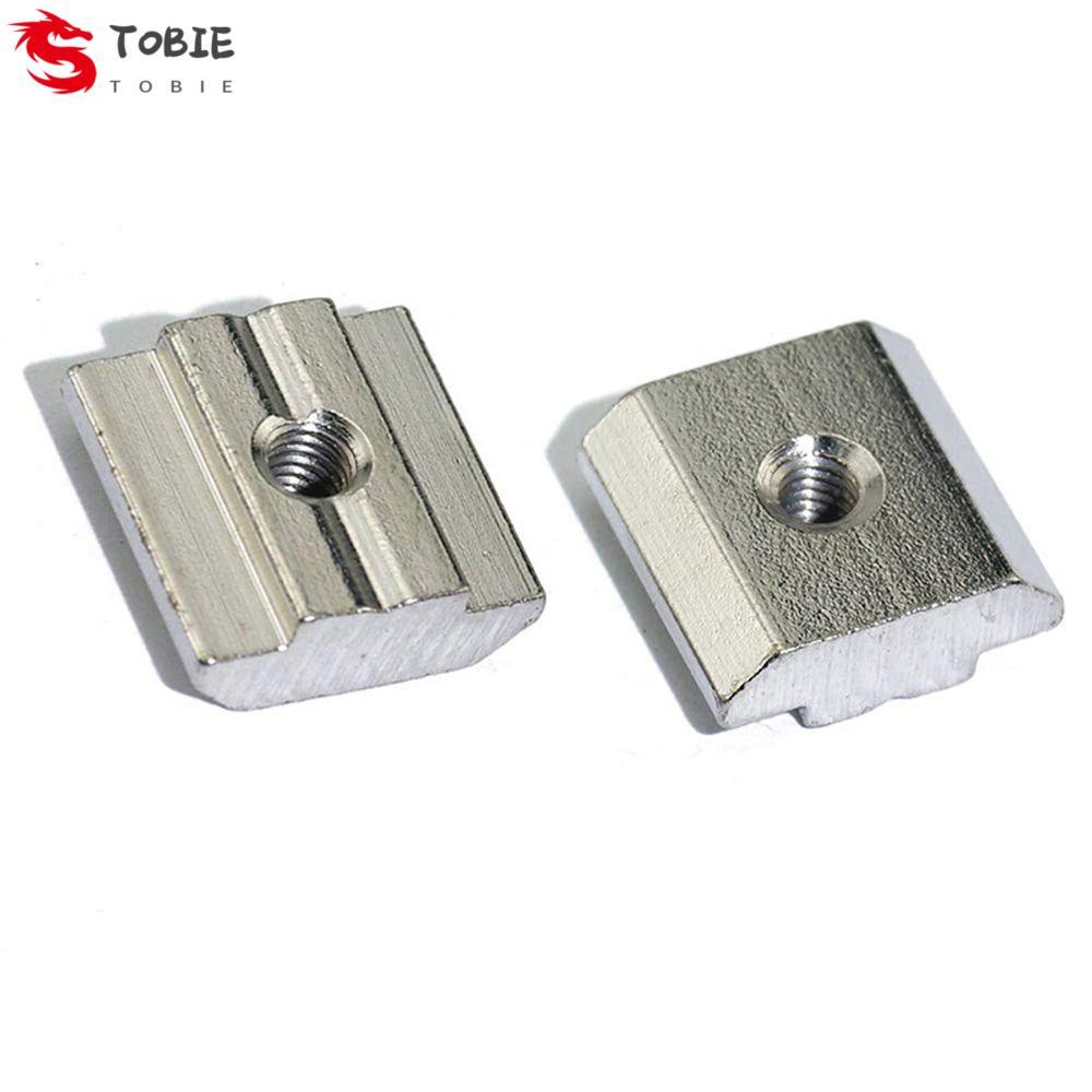 TOBIE Hammer Nut 20PCS อลูมิเนียมโปรไฟล์ Square T-Track เลื่อน T Slot Nut