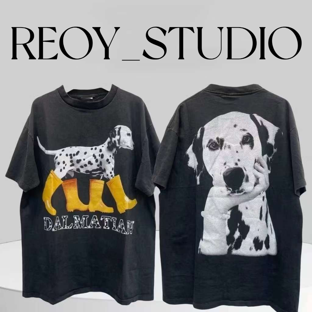 (จัดส่งตลอด 24 ชั่วโมง）REOY_STUDIO  เสื้อลูนี่ตูนส์ cotton 100% แจฮยอน ฟอกไบโอ นุ่มๆ วินเทจ เฟดเสมอตัว vintage shirt man