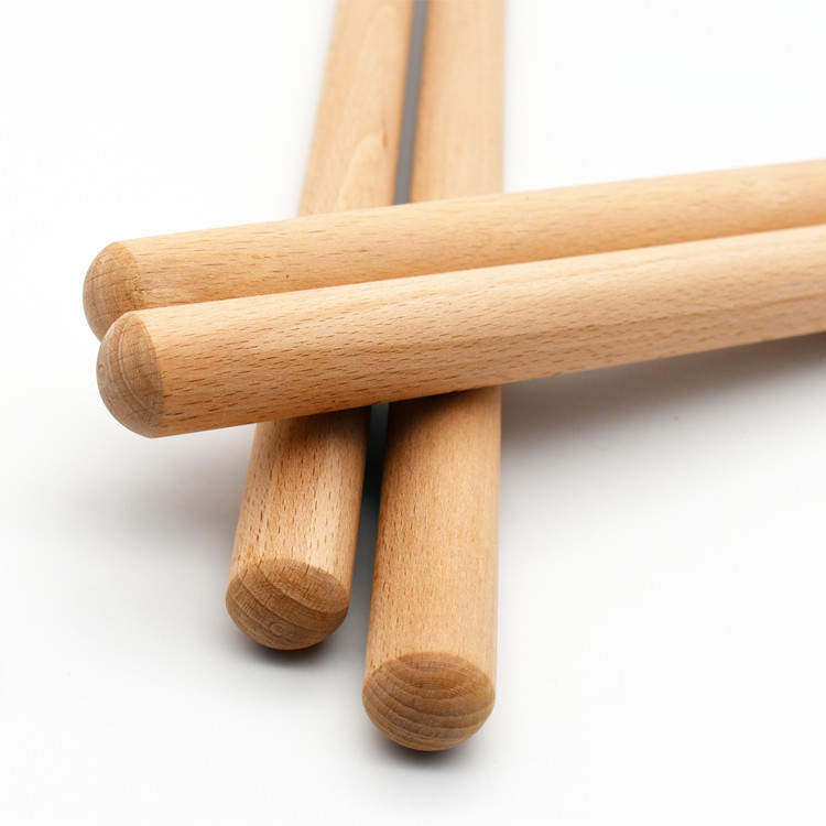 Beech Drum Sticks เครื่องดนตรีกระทบ Sticks ไม้เบสกลอง Sticks กลองเบส Sticks กลองจีนเบส Drum Sticks ก