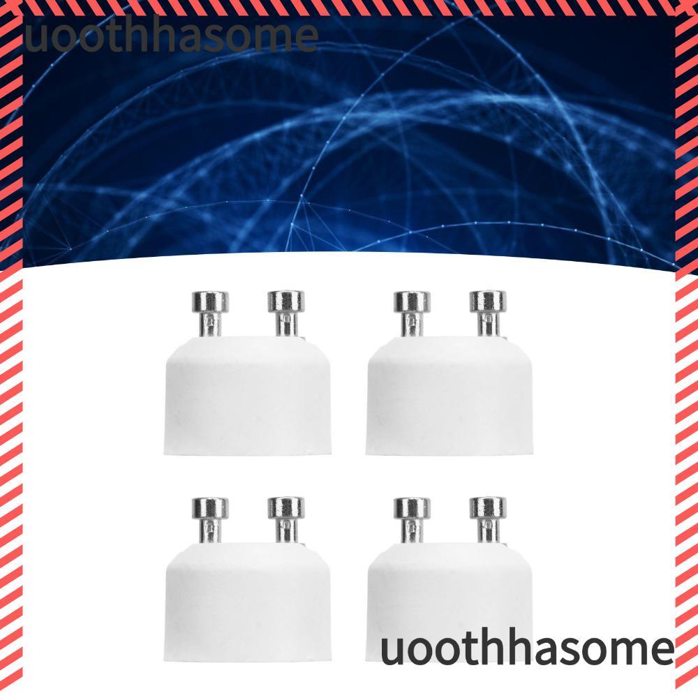 UOTHHASOME 4PCS Light Sockets Lamp Holder, Ceramic Protruding GU10 to MR16 Adapter Socket, ทนทาน Hea