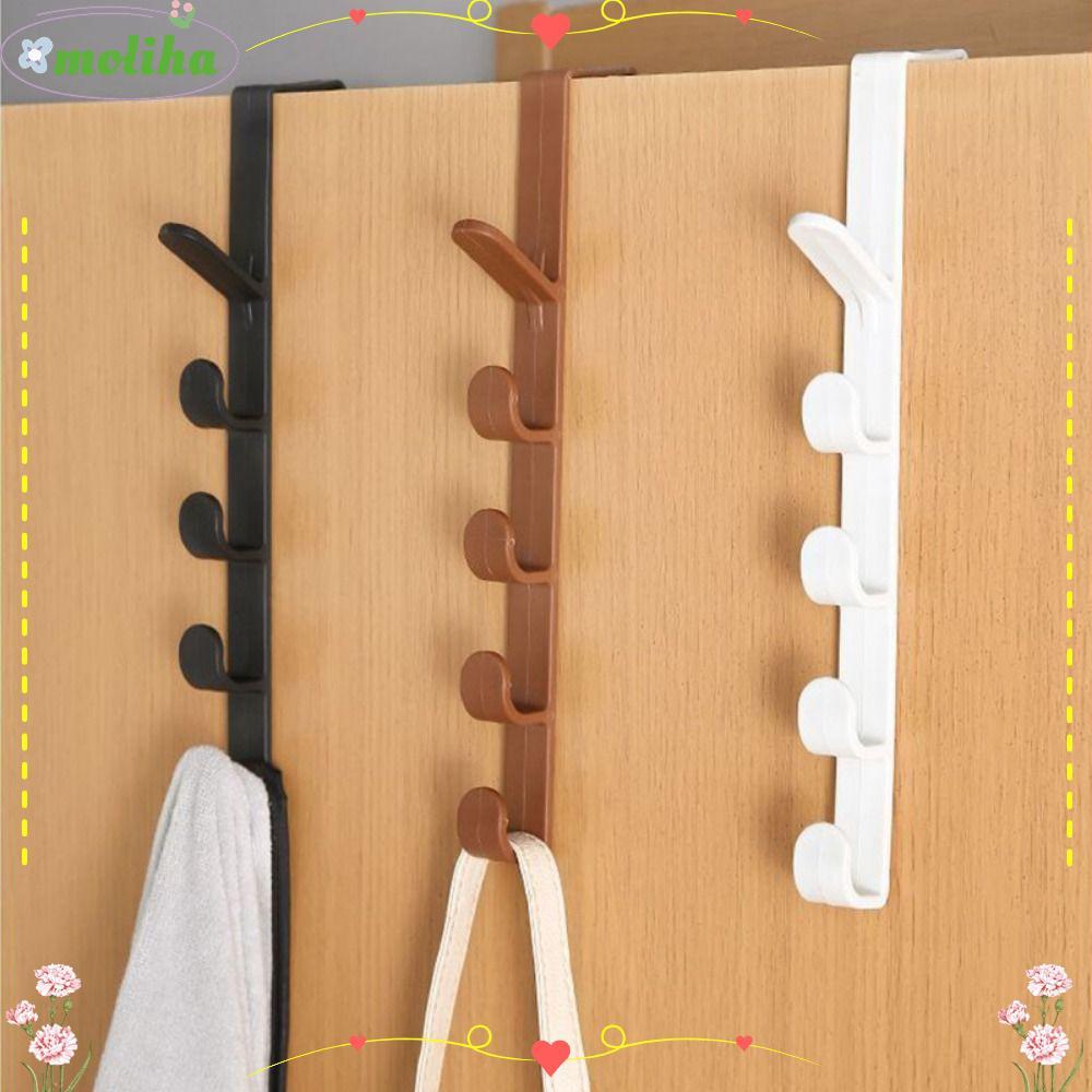 โมลิฮา 1ชิ้นตะขอแขวนประตู,เสื้อผ้าจัดเก็บสะดวกผู้ถือ,ครัวเรือนห้องนอนบ้านอุปกรณ์เสริมราวพลาสติกแขวนชั้นวางเสื้อผ้ากระเป๋าหมวกกระ