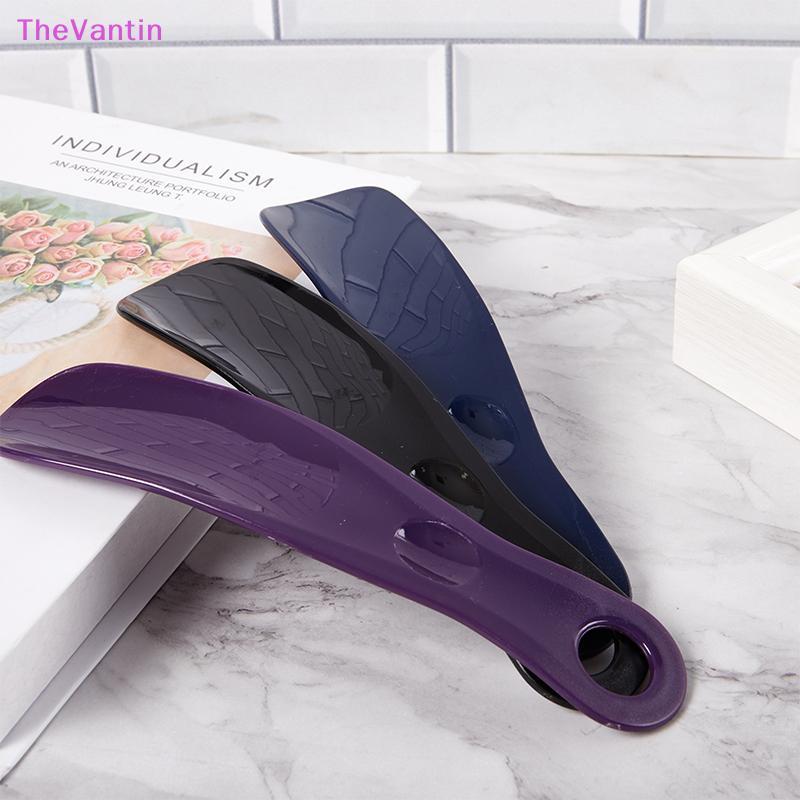 TheVantin 1PC Shoehorn พลาสติกฮอร์นรองเท้าช้อนรูปร่าง Shoehorn รองเท้า Lifter เครื่องมือยืดหยุ่นทนทาน Slips Lazy Shoe Helper สินค้าดี