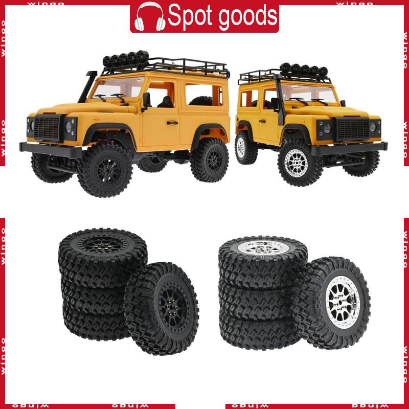 WIN 70 มม.ยาง Tyre โลหะล้อขอบยางสําหรับ MN90 MN91 MN99 MN99S 4 ชิ้นสีดําเงิน