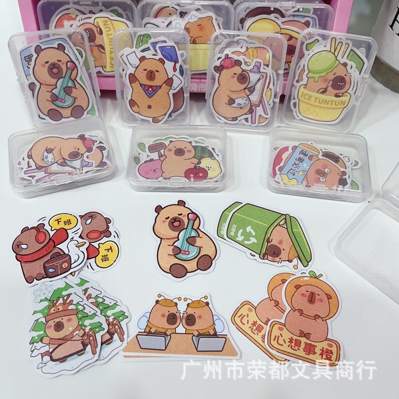 Childlike Style Boxed Special-Shaped Stickers Creative DIY Paper Stickers Student Cute Reward Gift M